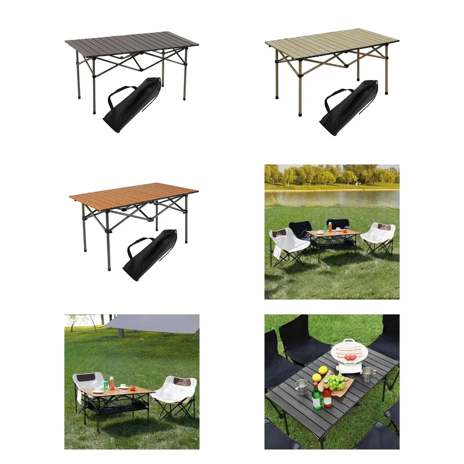 

Outdoor Camping Table Compact Portable for 2-4 Persons Camping Side Table for Picnics Hiking Tailgating Beach Trips Backyard