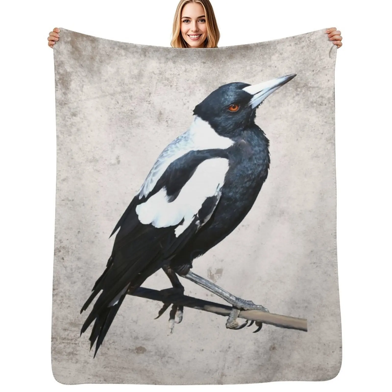 Australian Magpie Throw Blanket sofa bed Giant Sofa blankets ands Tourist Thin Multi-Purpose Blankets