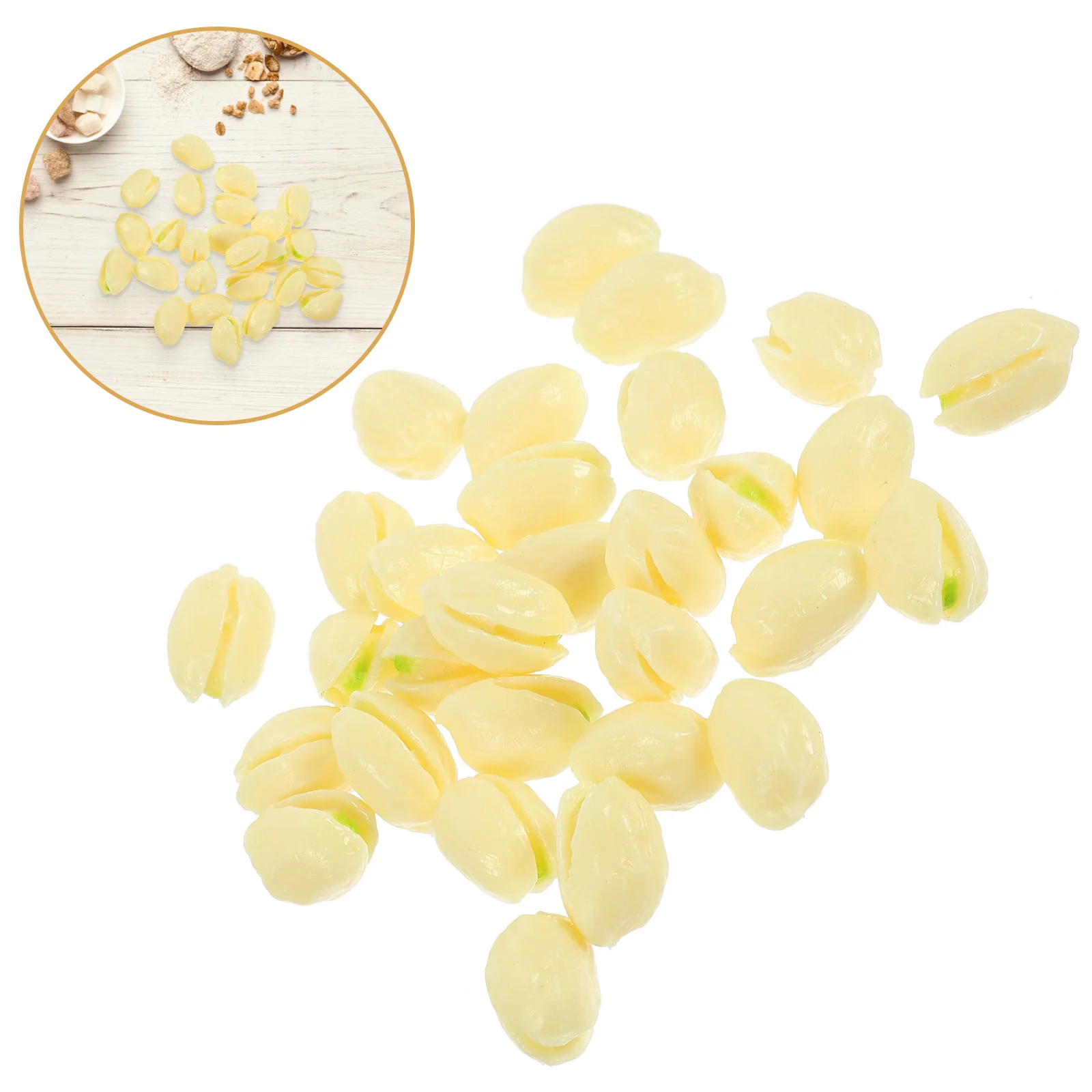 

30 Pcs Decorate Dried Fruit Simulated Pistachios Home House Decorations for Pvc Artificial Nuts