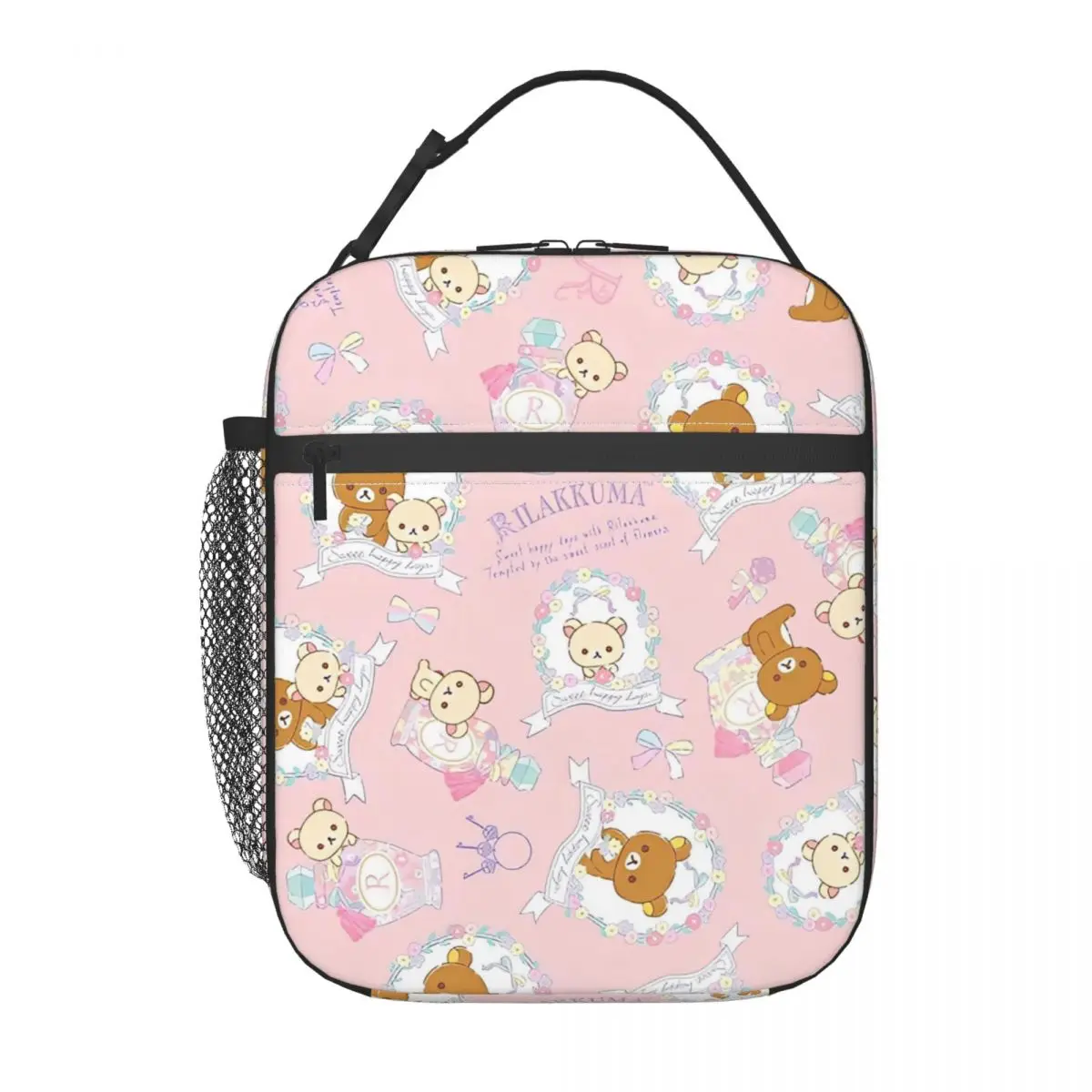 rosa-bonito-urso-rilakkuma-isolado-almoco-sacos-de-alta-capacidade-recipiente-de-almoco-saco-refrigerador-tote-lancheira-trabalho-ao-ar-livre-saco-de-comida