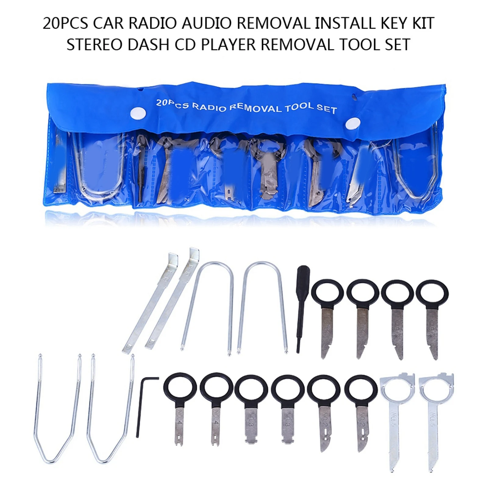 20Pcs Car Radio Audio Removal Install Key Kit Stereo Dash CD Player Removal Tool Disassembly Tools For Mercedes-Benz /Alpine