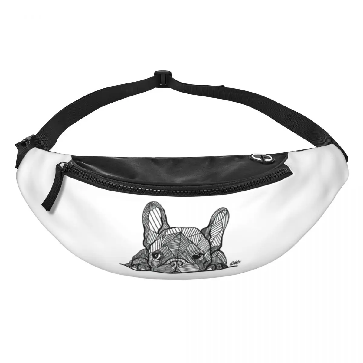 Casual French Bulldog Puppy Fanny Pack for Travel Hiking Women Men Frenchie Dog Lover Crossbody Waist Bag Phone Money Pouch