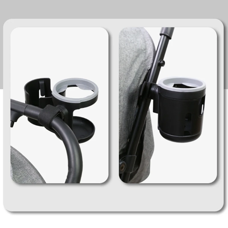 2-in-1 Stroller Cup Holders for Babies Bottle & Parents Cup Easy Installation