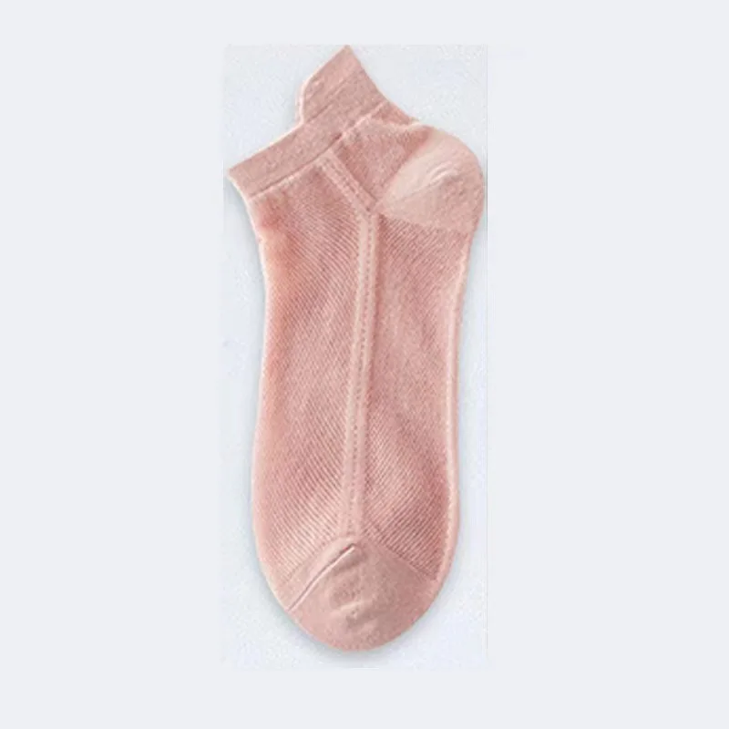 5 أزواج/مجموعة جوارب نسائية غير مرئية من السيليكون غير قابلة للانزلاق بألوان الحلوى الصلبة