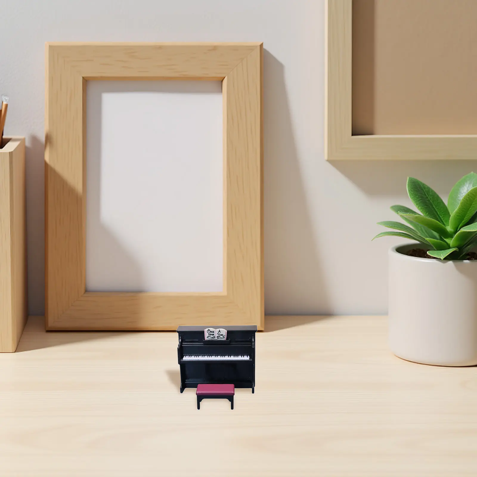 

Набор миниатюрных пластиковых стульчиков для пианино, маленькая мебель, украшение для ландшафта, изысканный микро-декор для DIY-проектов