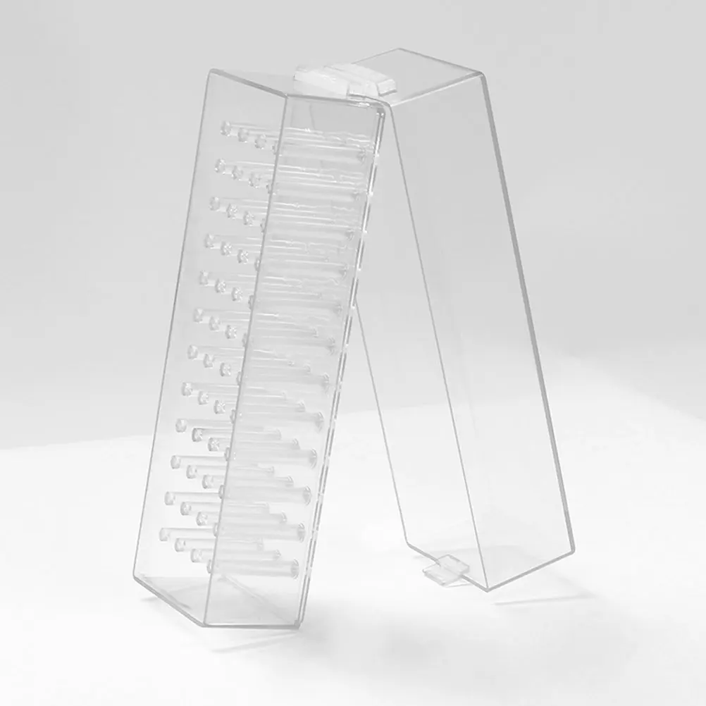 Caja de almacenamiento para cabezal de molienda, soporte para brocas de uñas, estuche portátil para brocas de manicura, contenedor a prueba de polvo, organizador de accesorios de salón