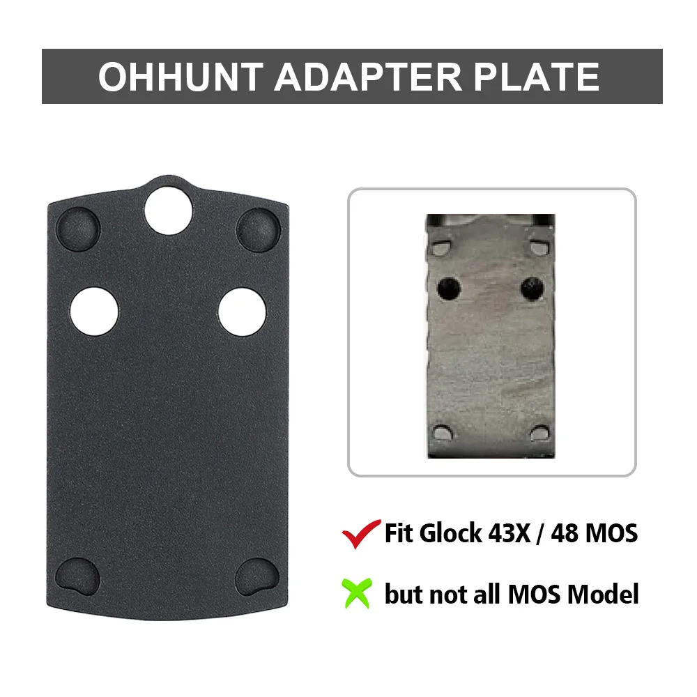 ohhunt® Adapter Plate for 43X/48 MOS Hellcat OSP 407k/507k Hard anodized finish