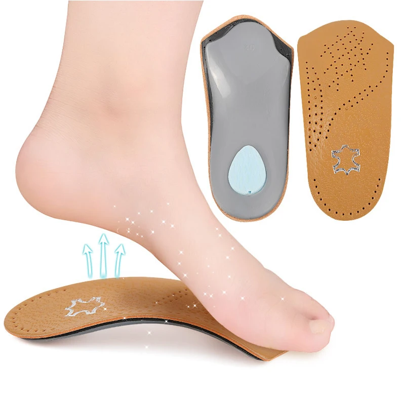 3/4 Length Half Arch Support Orthopedic Shoes Sole Insole FlatFoot Correct Feet Care Health Orthotics Insert Shoe Cushion