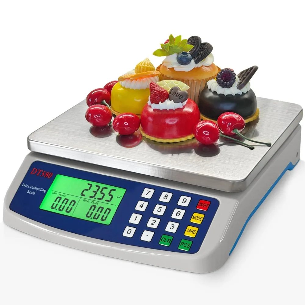 

Large Digital Kitchen Scale 40kg Stainless Steel with LCD Display for Baking Cooking and Parts Counting