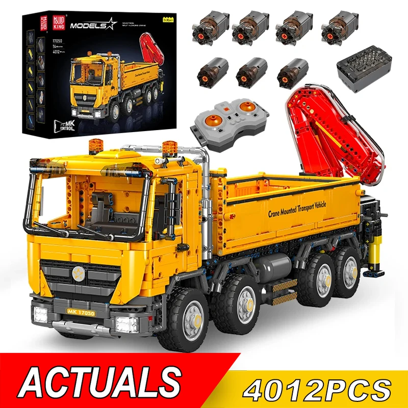 

NEW 4012Pcs 17050 Technical Remote Control Self-Loading Crane Car Building Block Assembly Truck Brick Kids Christmas Gift Boys