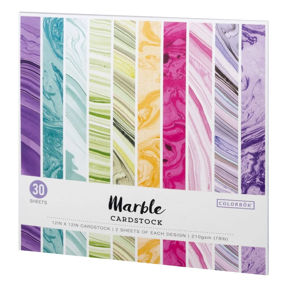 マルチカラー大理石カードストック 12x12 30枚 121ポンド 180gsm 完璧なスクラップブッキング ジャーナル パーティーデコレーション クラフトプロジェクト