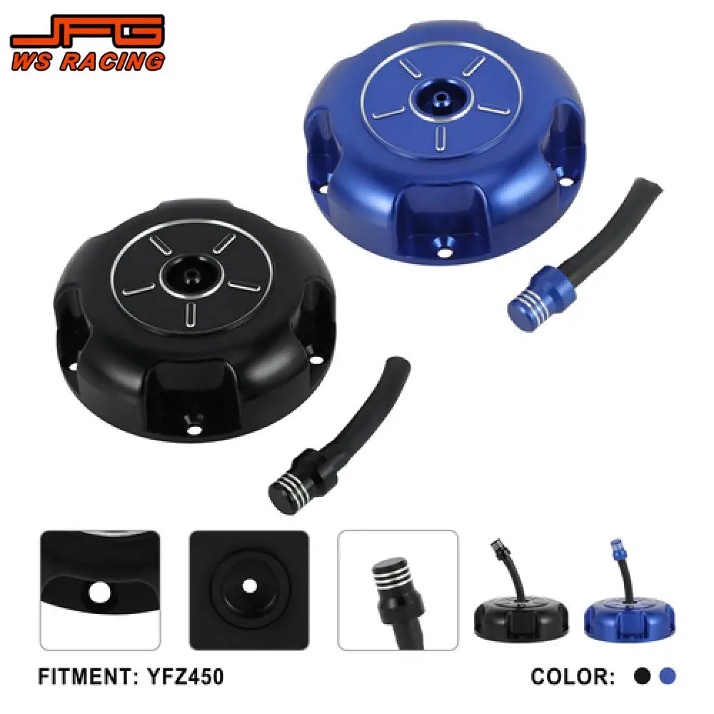 لياماها YFZ450 YFZ 450 مع قبعات تدفق Uni أجزاء ATV CNC الألومنيوم سباق الغاز غطاء خزان الوقود #1