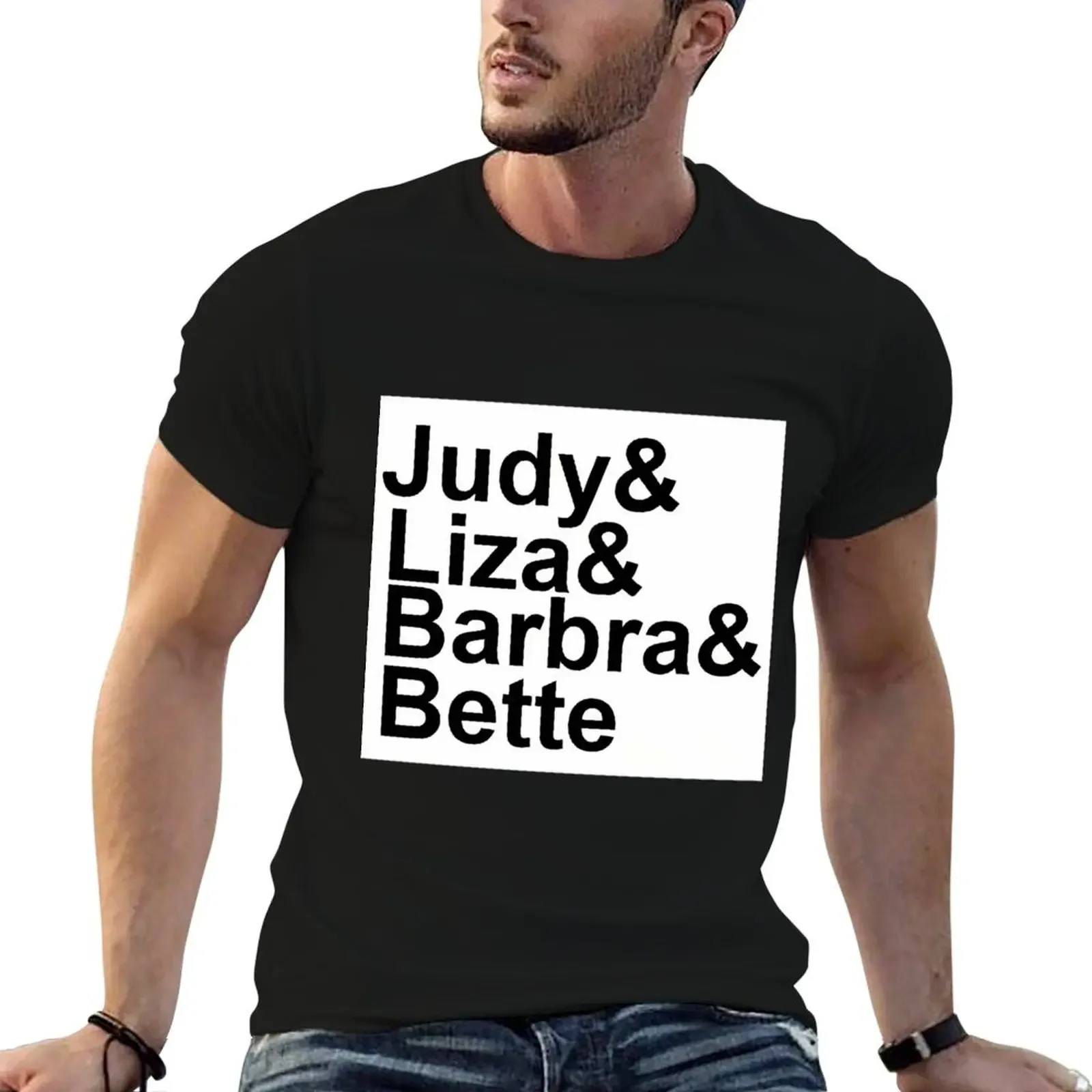 Judy Garland Liza Minnelli Barbra Streisand Bette Midler T-Shirt summer tops oversizeds t shirts for men