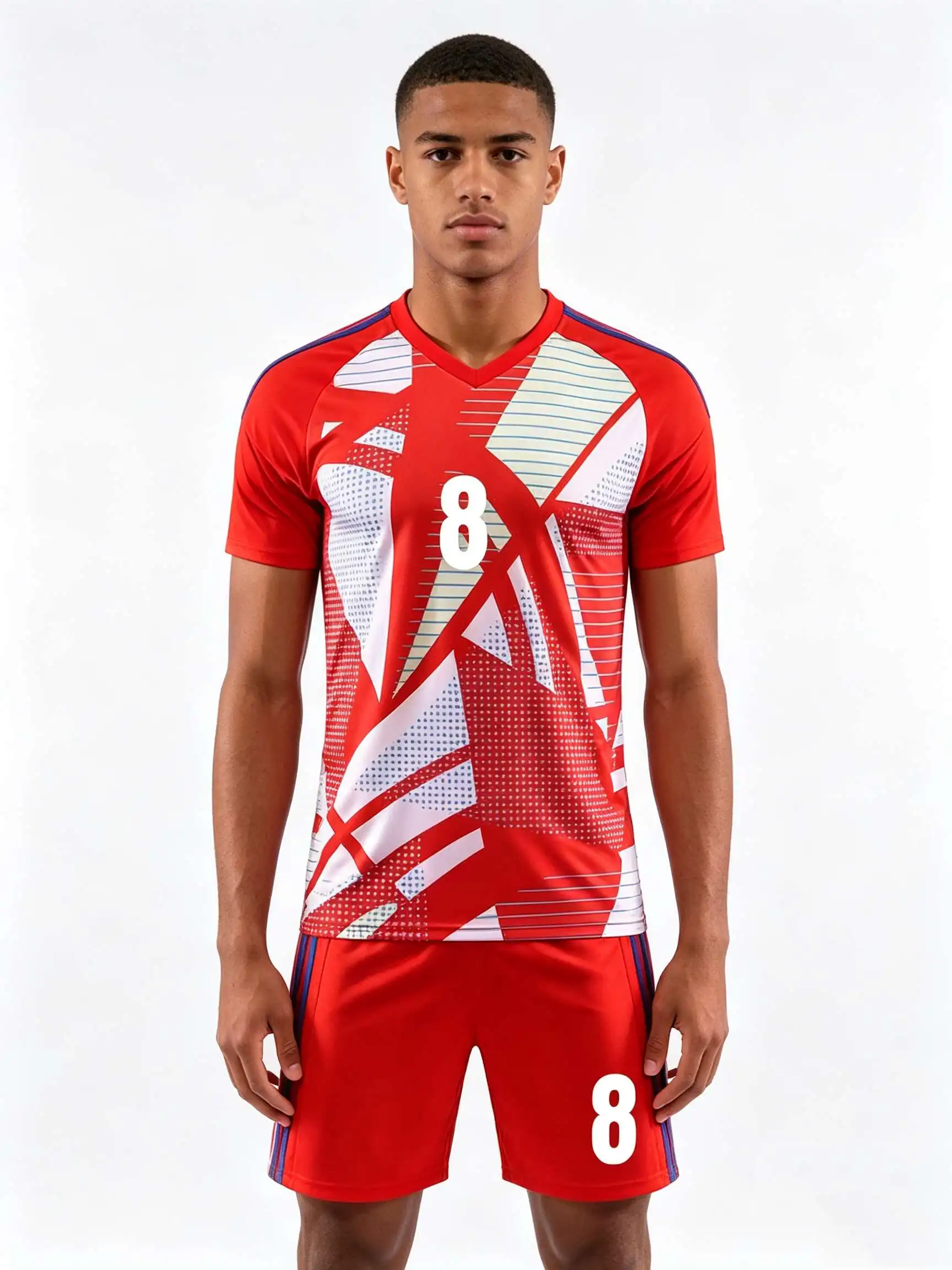26/27 Unisex Blank Soccer 2‑Piece Set, Kids Adults Parent‑Child Kit, Custom No.1 7 8 9 10 for School Outdoor Team Sports 711510