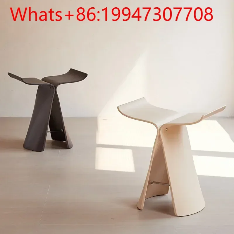 

Creative butterfly stool Nordic minimalist bedroom side dressing portable basic seat