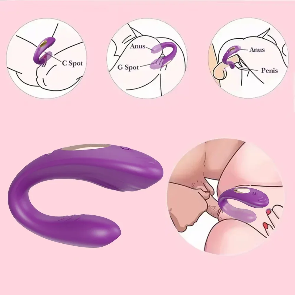 Remote Control Vibrator Female U Type Vibrator Clitoris Stimulate G-Spot Vagina Massage Female Masturbation Sex Toys for Women