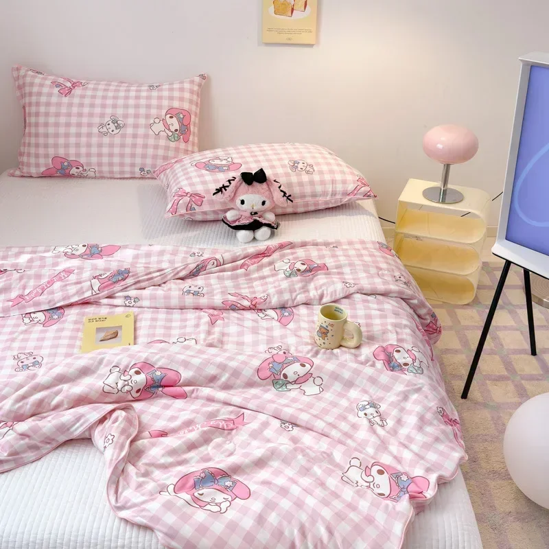 Sanrio Klasse eine Sommer dünne Stepp decke Bettdecke weiche Kuromi Pachacco Cinna moroll Klimaanlage Quilt Bettdecke Büro Sofa Nickerchen Decke