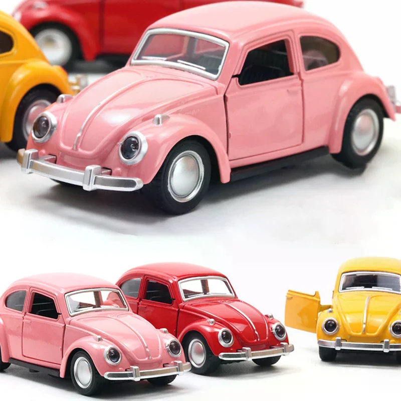 

XD 1pc Motorcar Cake Decoration Collection Accessories For Boy Gift Alloy+plastic Car Model Beetle Vintage Door Opening Toy