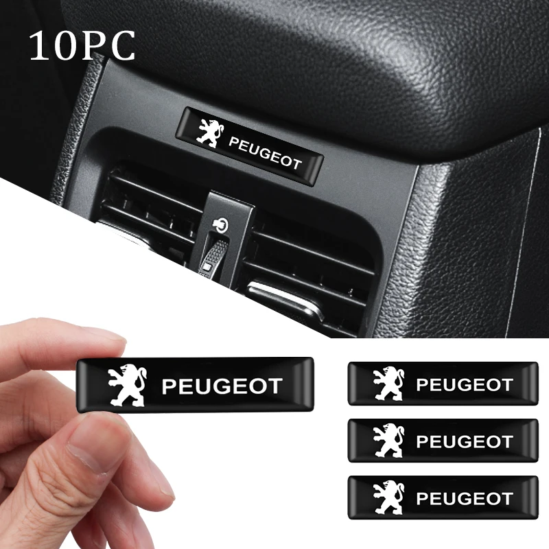 Auto Styling 3D Epoxy Stickers Decals Interior Decoration Accessories for Peugeot 406 207 108 506 307 408 106 107 208 Car Emblem