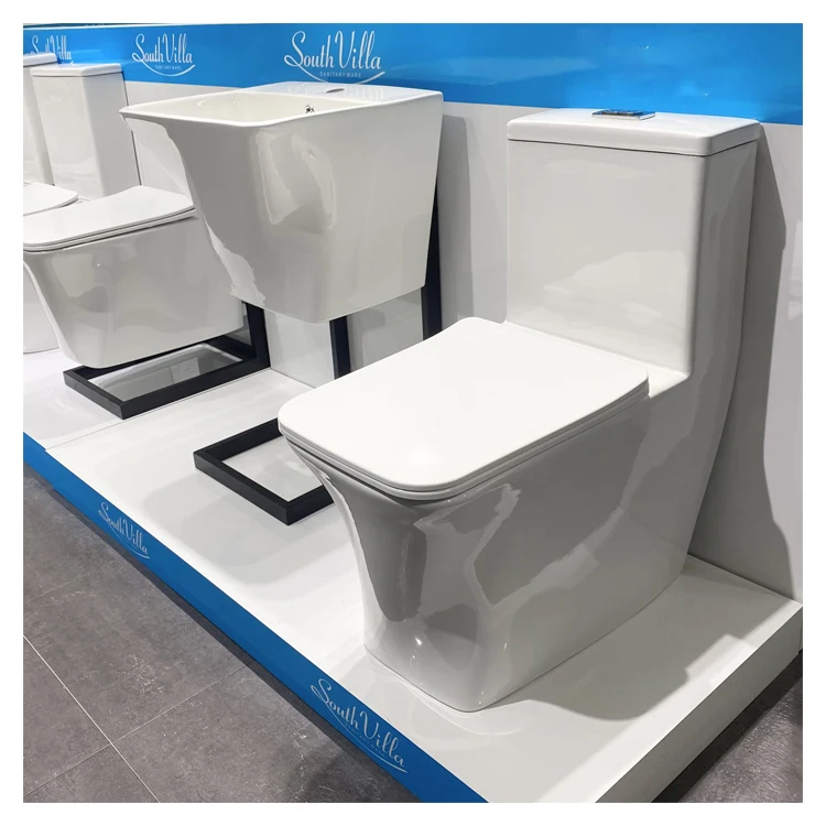 

Factory Direct Sales Sanitary Ware Suit Wall Hung Basin and One Piece Toilet Bowl Ceramic Bathroom Wc Toilet Set