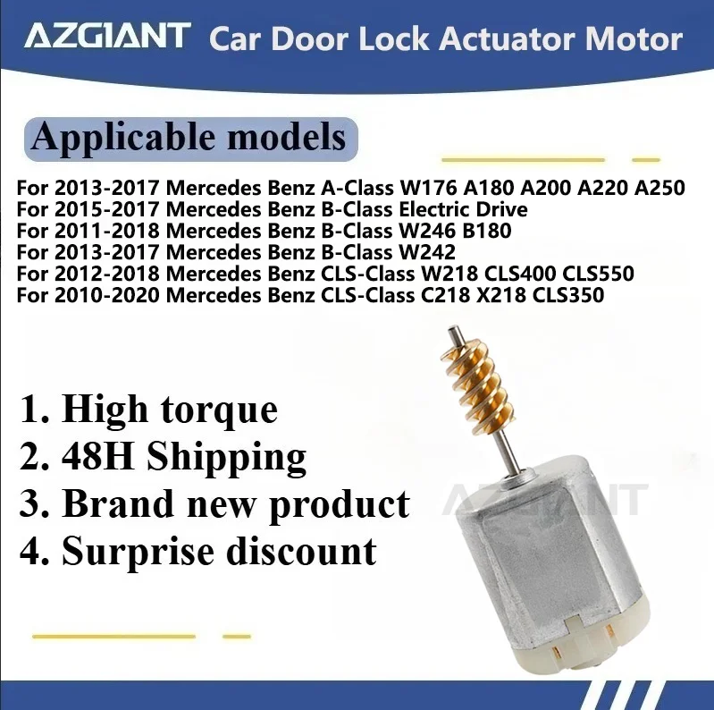 

AZGIANT Car door lock motor for Mercedes Benz A-Class W176 A180 A200 A220 A250/B-Class Electric Drive/W246 B180/W242 Low Noise