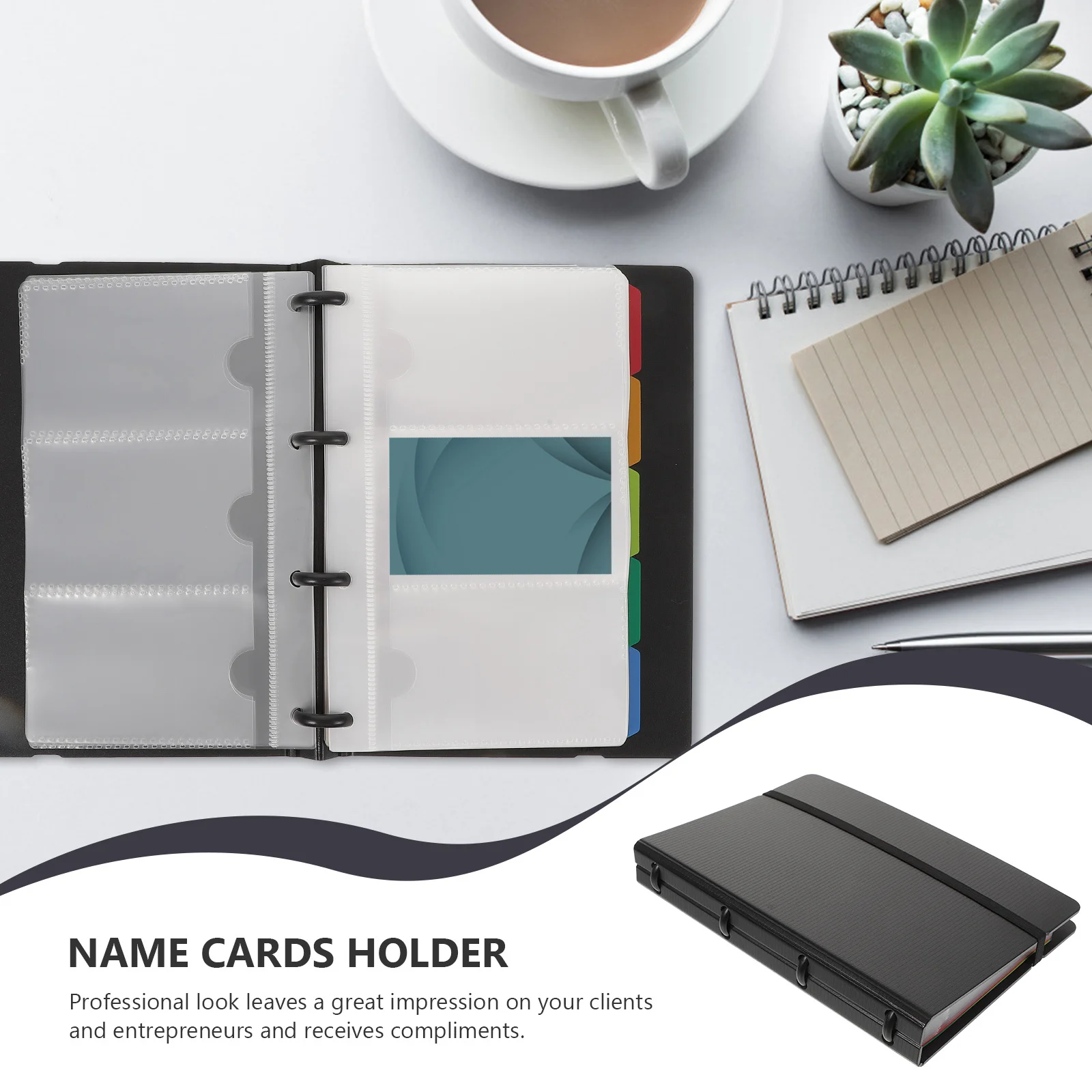 

1pc Business Name Holder Credit Name Box Cards Organizer Office Supplies Storage Business Cards Holder Box