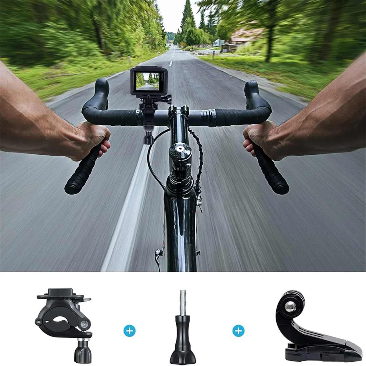 Action Camera Bike Kit for EK7000/7000 Pro/Brave7LE/8/V50 Pro/Elite/GoPro Hero/DJI/Apexcam Action Camera