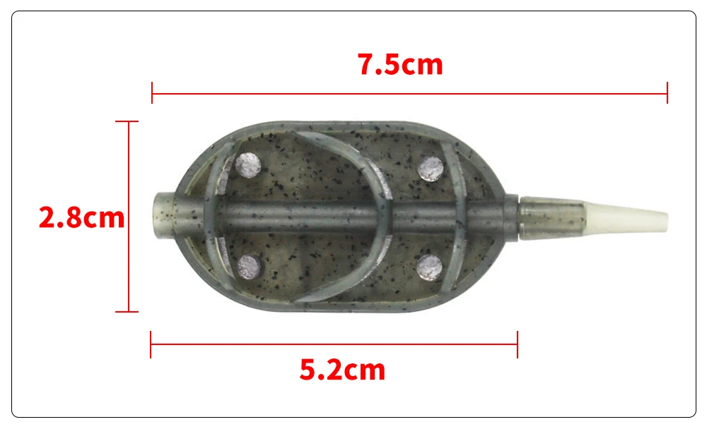 Hirisi F114 Karpfenangeln Method Feeder Cage 30g/40g/50g/60g Schnellverschluss-Köderkorb beschichtetes Bleigewicht für Method Rig Fishing – Detail 2