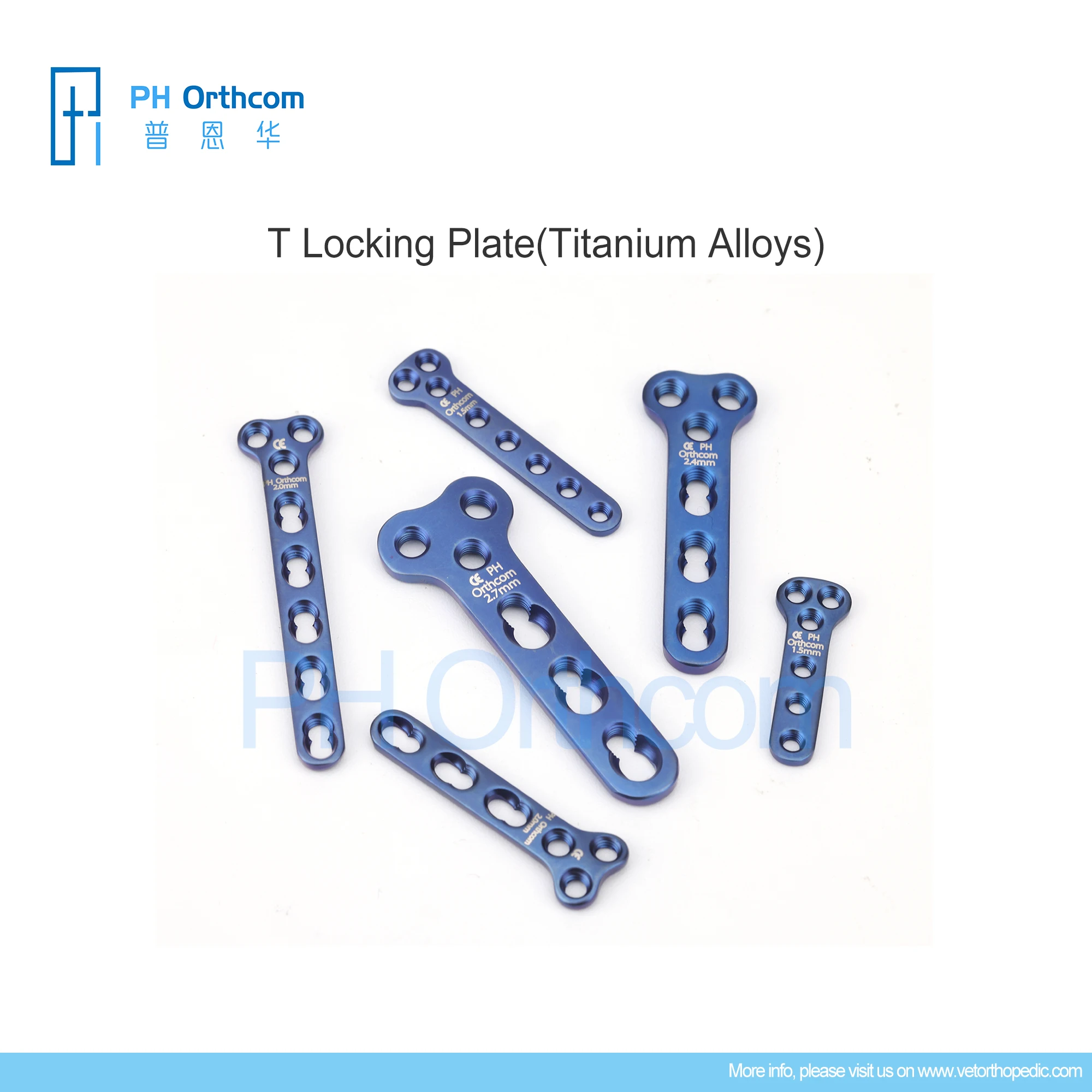 Titanium Alloy T Locking Plates Orthopedic Veterinaria Mascotas Surgical Instruments Medical Supplies and Equipments