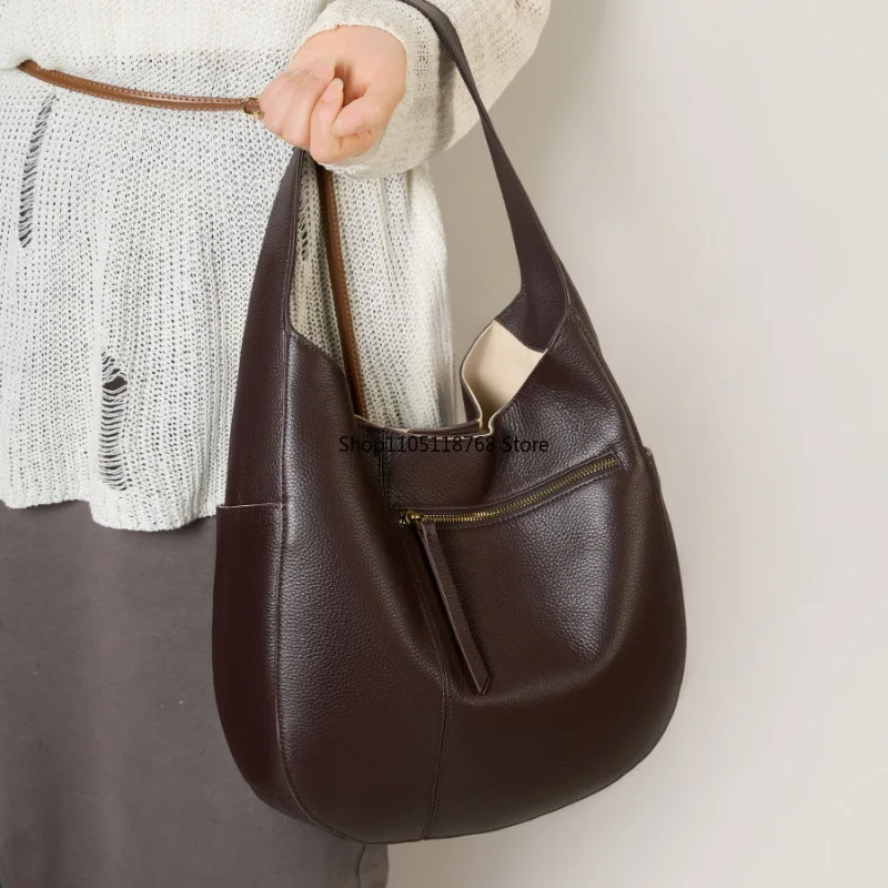 

Женские сумки из натуральной кожи, новая большая вместительная сумка, роскошная винтажная женская сумка на плечо, женские сумки из коровьей кожи