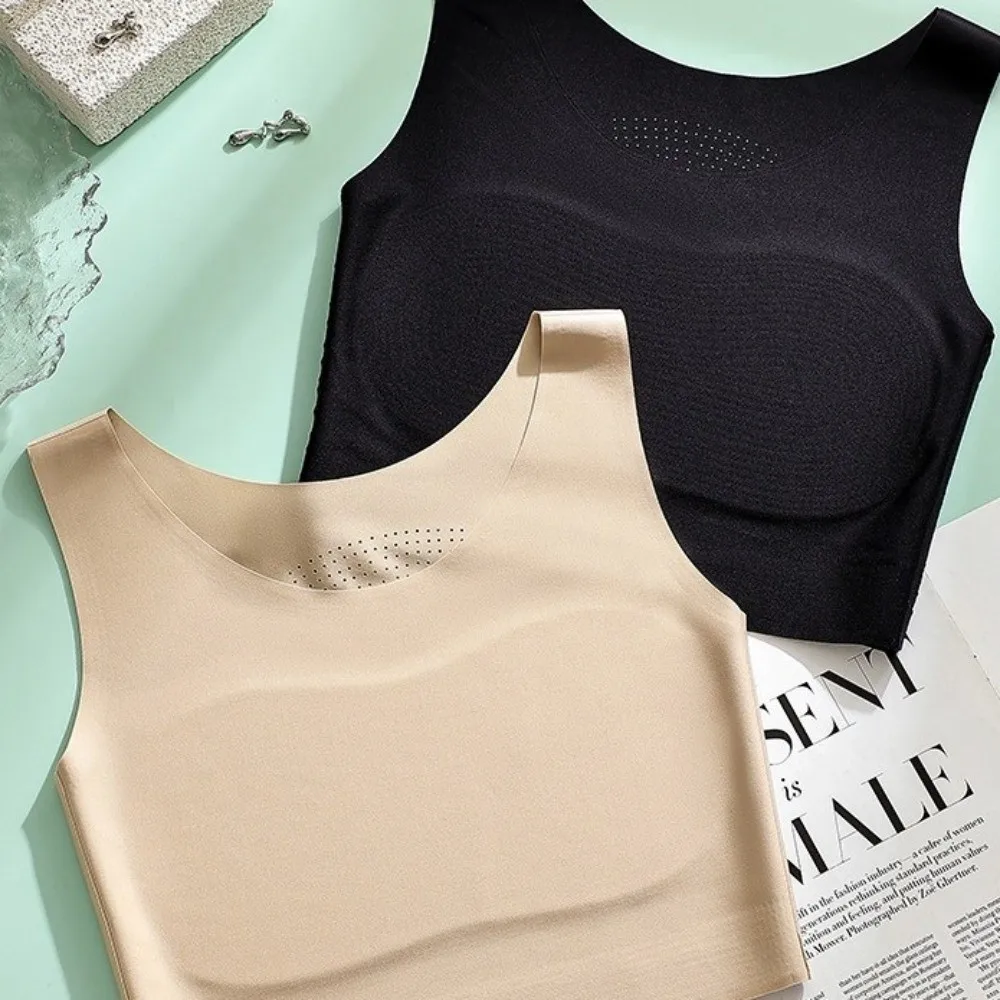 S/M/L/XL/XXL/XXXL/XXXXL Liquid Foundation Underwear Ice Silk Material U Neck Design Invisible Seamless Bra Slimming Fit view 3