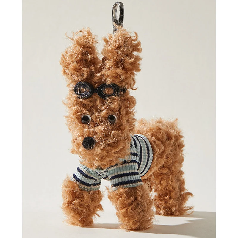 Stray filhote de cachorro saco de pelúcia pingente bonito na moda brinquedo pingente melhor amigo presente personalizado cabelo encaracolado