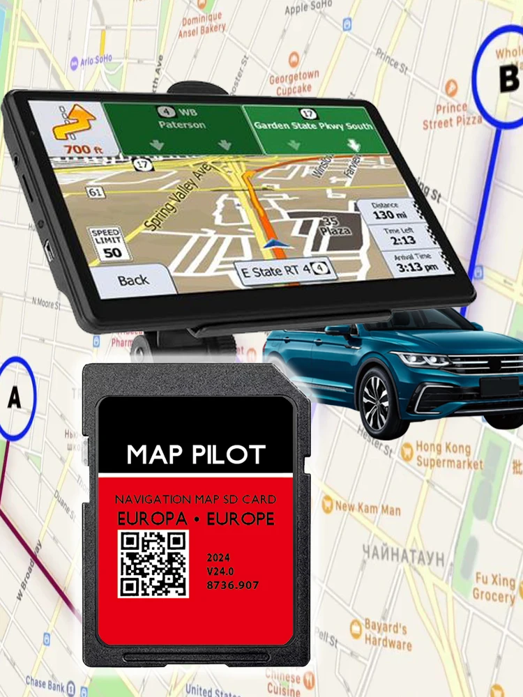 Mercedes Becker A B C E CLA CLS GLA GLK Klasse Fahrzeug-Update Navigation 2024 Europa-Karte GPS SD-Karte 8GB Sat Nav