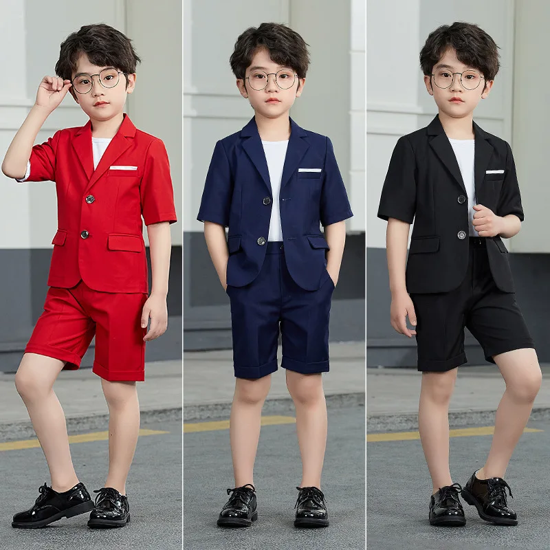 LOLANTA Kids Boys Formal Suits Solid Blazer Jacket & Pants / T-shirt Birthday Wedding Party Attire Gentleman Clothes Set