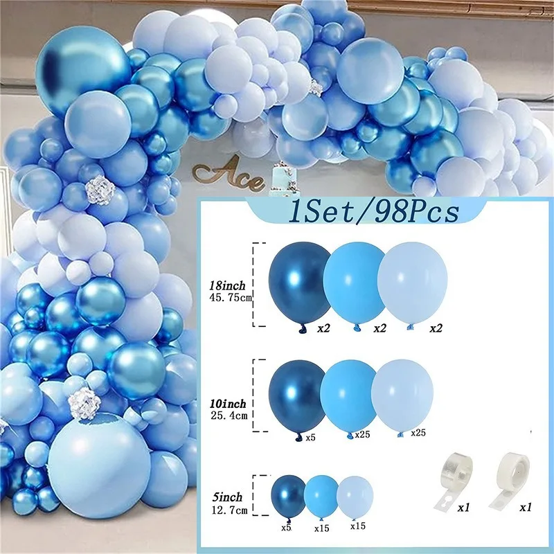 Rot-blaues Farbblock-Latex-Ballon-Set – Party-Ballons mit lebendigem Kontrast, ideal für Geburtstag, Hochzeit, Sportveranstaltung, Dekoration – Detail 8