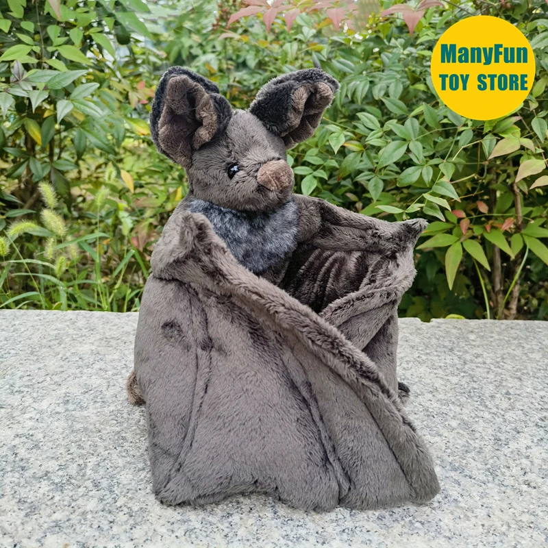 Realistic Vampire Bat High Fidelity Fox Bat Plushie Bat Plush Toys Lifelike Animals Simulation Stuffed Doll Kawai Toy Gifts Kids