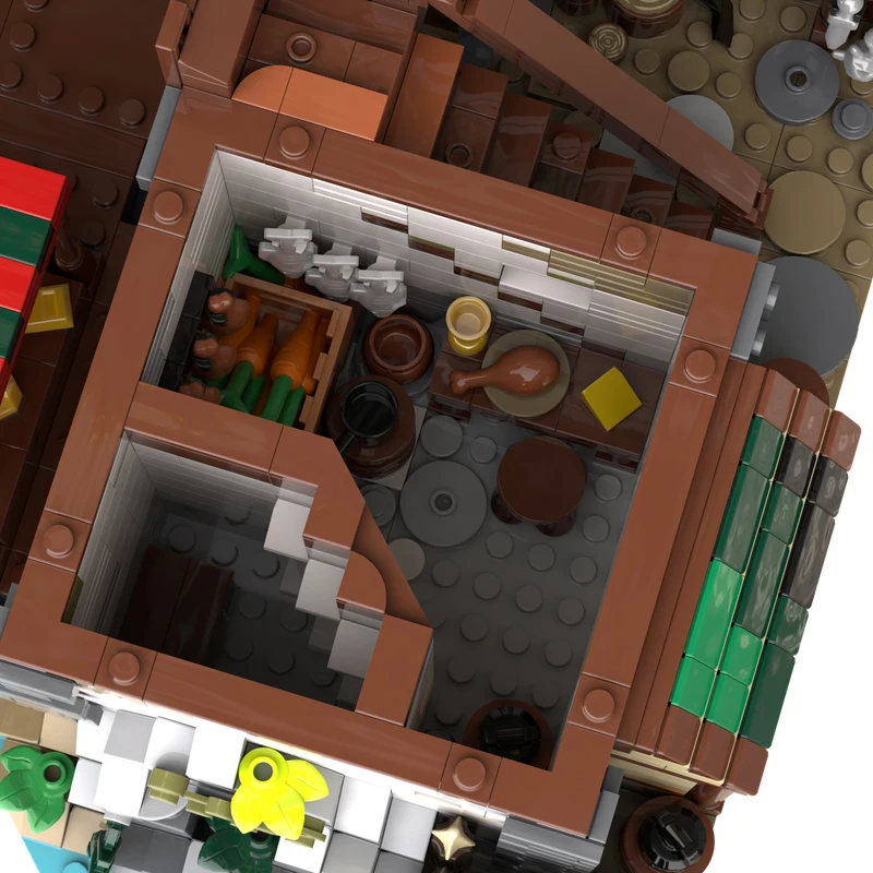 3132PCS MOC castello medievale da costruzione orso castello del re modello di assemblaggio blocchi di costruzione giocattolo regalo di compleanno per bambini