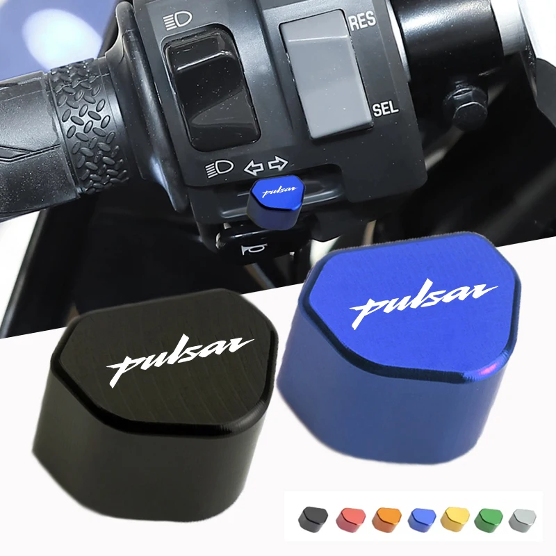 Interruptor de Señal de Giro para Motocicleta CNC, Botón de Repuesto Decorativo para Bajaj Pulsar 200 AS RS NS, Accesorios para Interruptor de Dirección