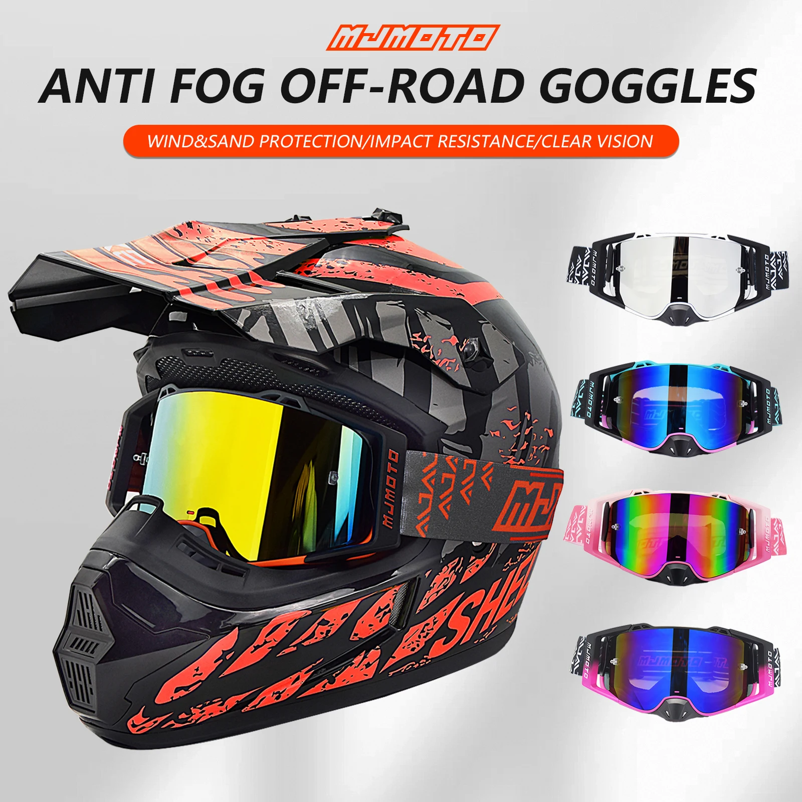 

Motorcycle Riding Goggles Windproof Motocross Goggles UV 400 Protection Motorbike Goggles Ski Climbing Driving Goggles Anti-fog