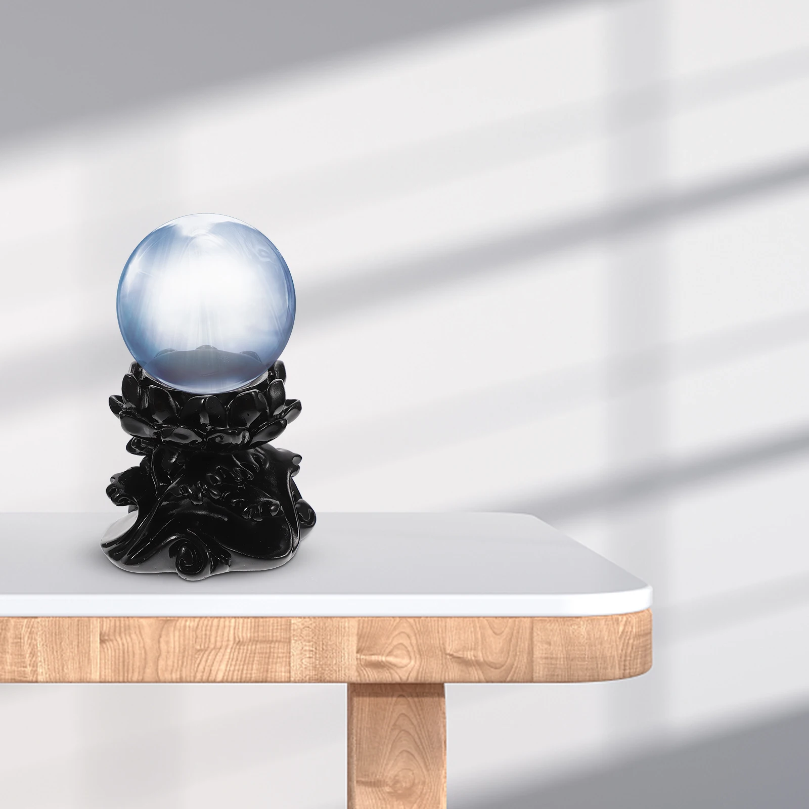 

Resin Base Sphere Holder Crystal St Display Table Retro Style Lotus Shaped HomeDecoration Artistic Sense Premium Material Non