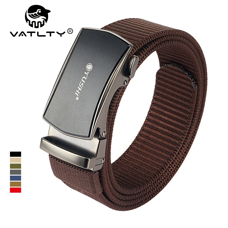 VATLTY New 3.4cm Casual Belt for Male 1200D Thick Nylon Hard Alloy Automatic Buckle Military Tactical Belt Outdoor Girdles Men