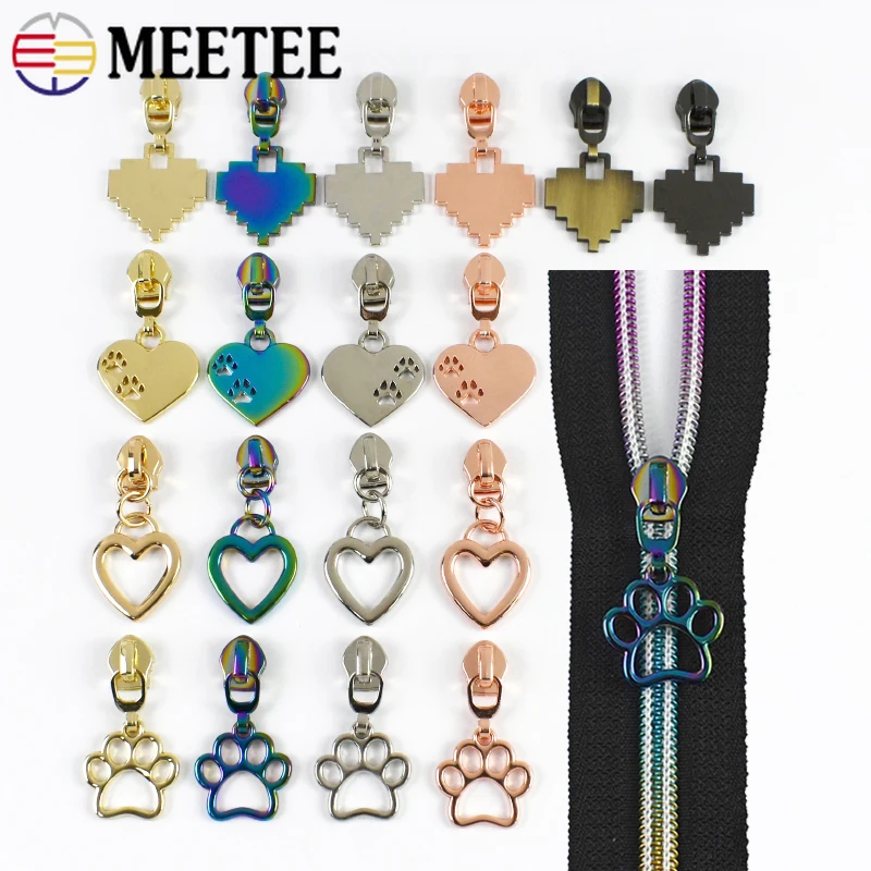 

5-20Pcs 5# Zipper Sliders for Nylon Zippers Bags Jacket Shoes Zips Pull Head Repair Kit Garment Decor DIY Sewing Accessories