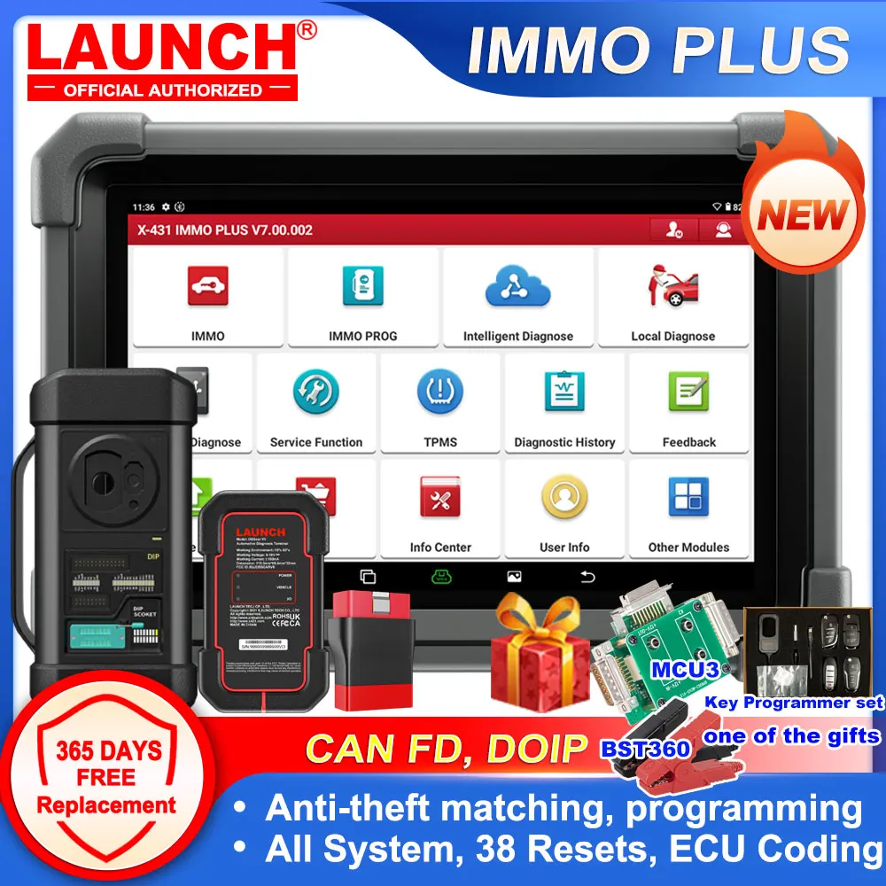 2025 LAUNCH X431 IMMO Plus X-PROG 3-ключевой программатор Диагностические инструменты для автомобилей Программирование противоугонной защиты 38 сбросов Автосканер CAN FD DOIP 2025 LAUNCH X431 IMMO Plus X-PROG 3-ключевой программатор Диагностические инструменты для автомобилей Программирование противоугонной защиты 38 сбросов Автосканер CAN FD DOIP