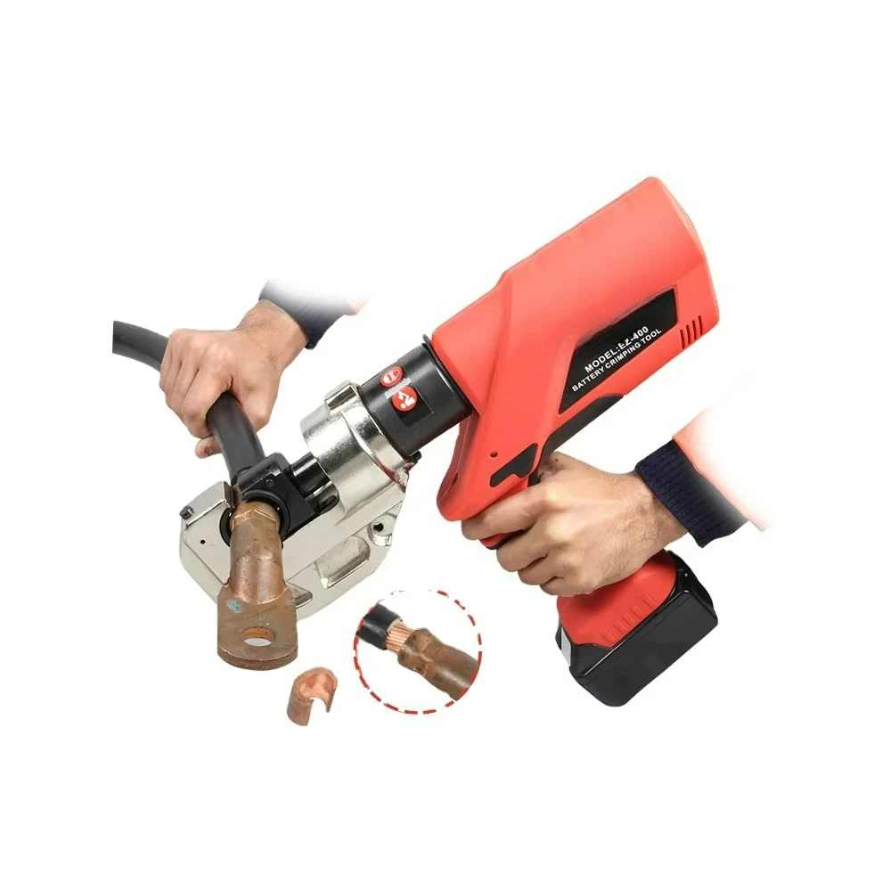 

EZ-400S cordless battery powered hydraulic cable patch crimping tool terminal continuous crimping no oil return 16-400