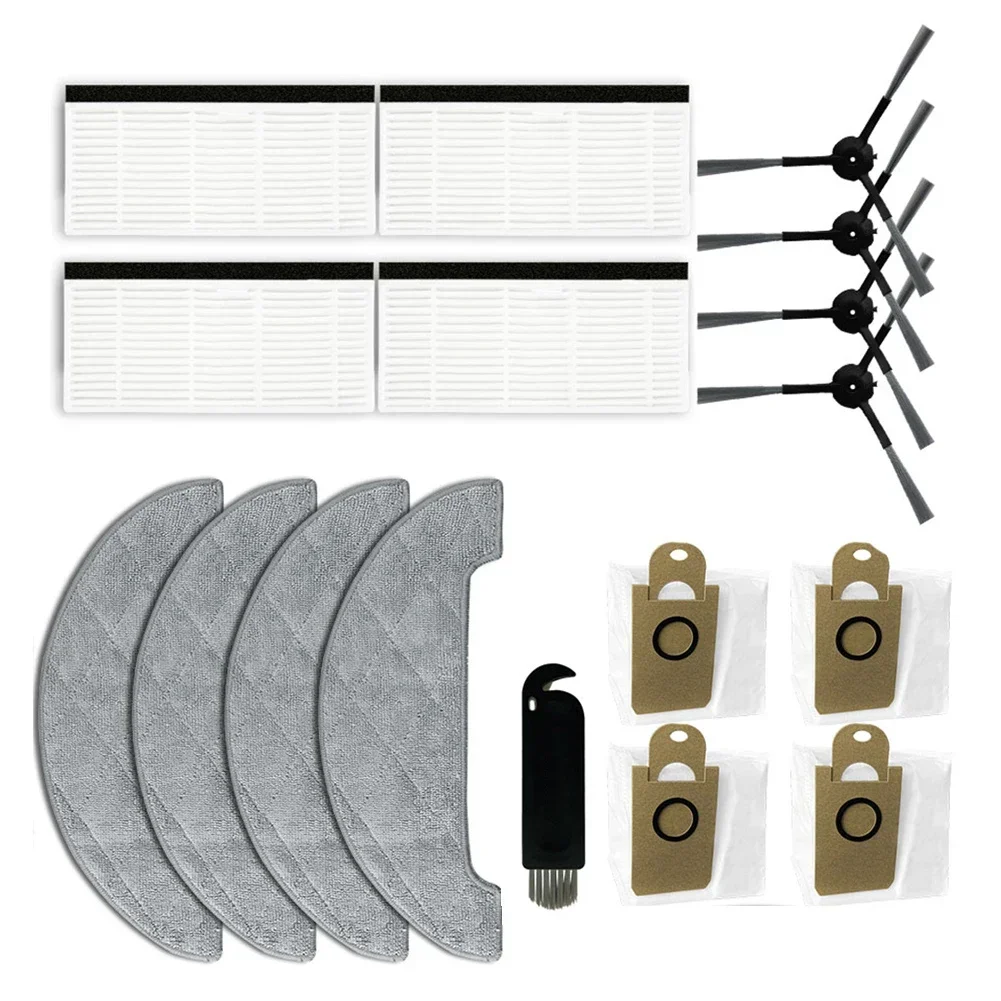 

1set Side Brush Filter Mop Rag Cloth Dust Bags Spare Parts For Cecotec Conga 5290 Ultra Robot Vacuum Cleaner Accessories