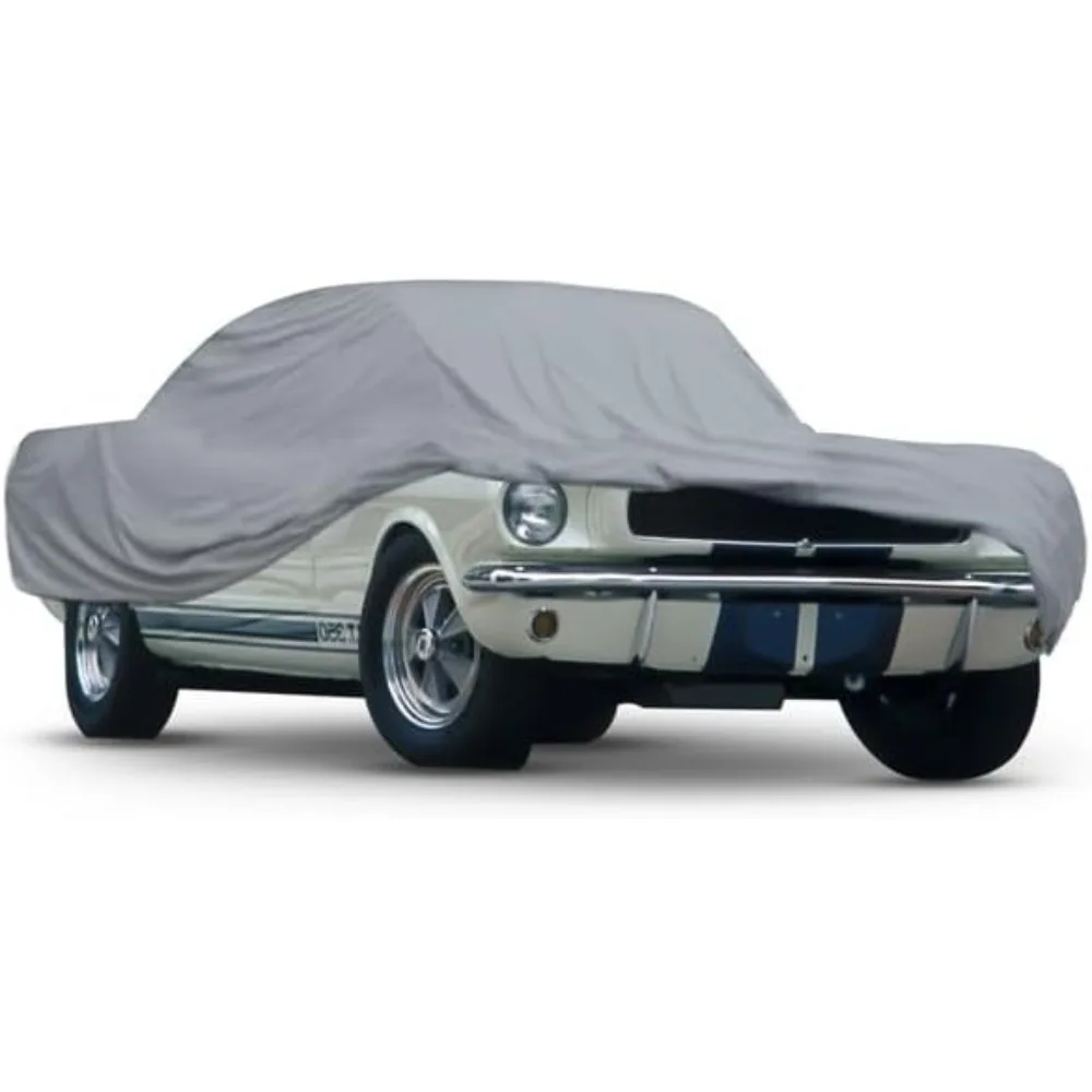 

MotorTrend Custom Fit Car Cover for Ford Mustang 1965-2004, All-Weather Protection for Cars Trucks & SUVs, UV Resistant Waterpro