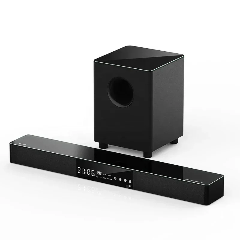 

120W Sound Bar With Subwoofer 2.1 CH Sound Bars For TV 31 Inch Soundbar TV Speakers With LED Display, Home Theater Audio