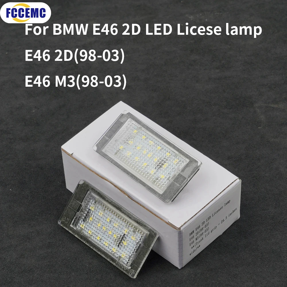 LED Number Plate Light For BMW E46 2D 1998-2003 M3 Coupe 2000-2001 Error Free License Plate Lamp OEM part# 51137031085 