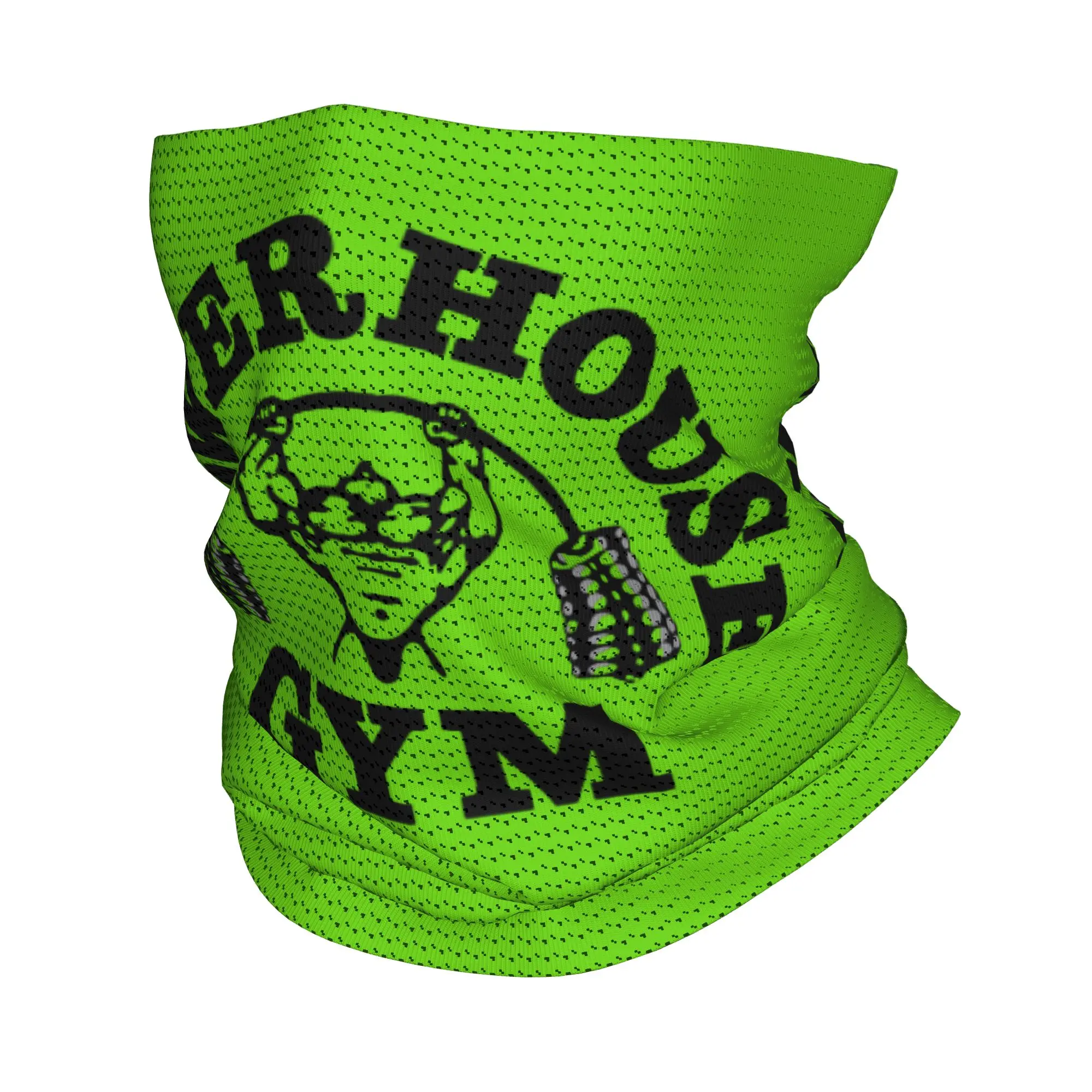 

Custom Powerhouse Gym Bandana Neck Warmer Women Men Winter Ski Tube Scarf Gaiter Fitness Building Muscle Face Cover