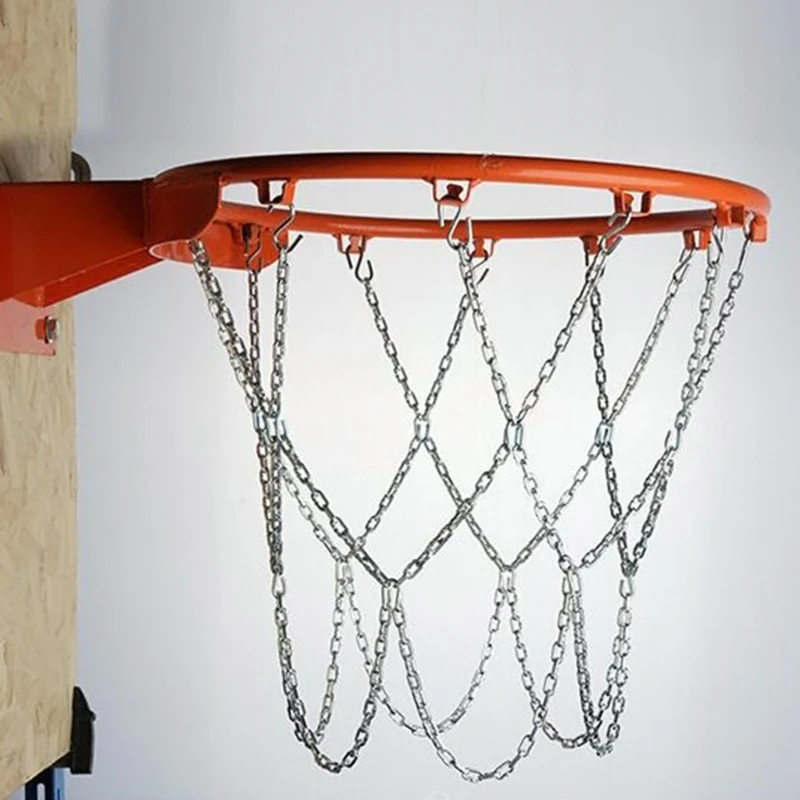 Basketball Net, Chain Basketball Hoop, Metal Net Basketball Basket Net Replacement Net Steel Chain Net Basketball Net Dropship